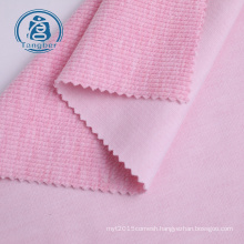 Free Sample CVC Stretch Rib 65%Cotton 35%Polyester Jersey Knitted Fabric For Dress